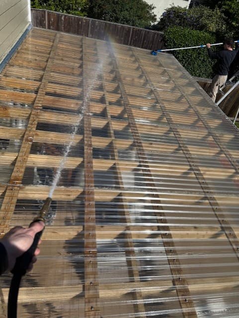 Roof after moss removal